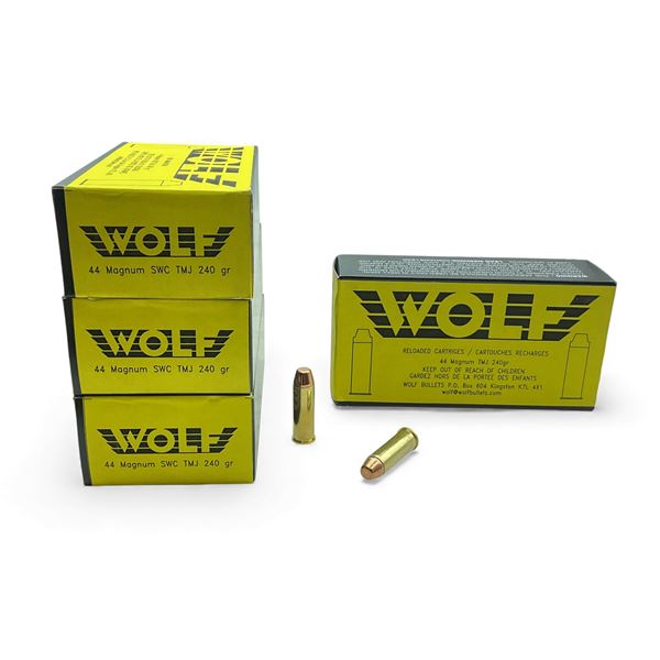 Wolf 44 Magnum, 240 Grain SWC TMJ Ammunition, 200 Rounds