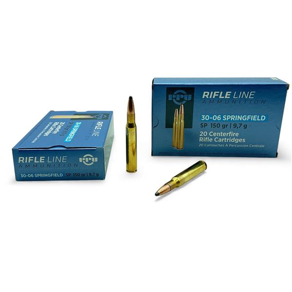 PPU 30-06 Springfield, 150 Grain SP Ammunition, 40 Rounds