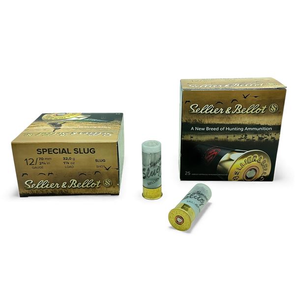 Sellier & Bellot Special Slug 12 Ga, 2-3/4", 1-1/8 oz Slug Ammunition, 50 Rounds