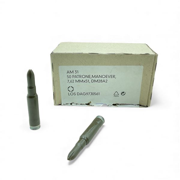 Patrone AM31, 7.62mm × 51, DM28A2 Blank Ammunition, 50 Qty