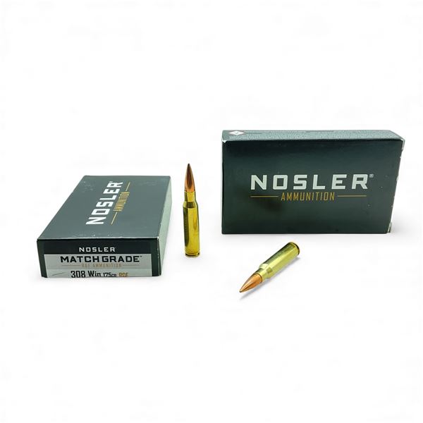 Nosler Match Grade 308 Win, 175 Grain RDF Ammunition, 40 Rounds