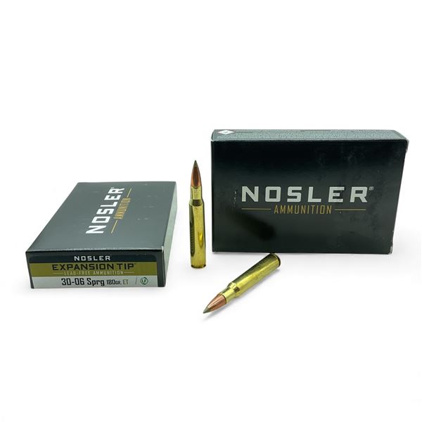 Nosler Expansion Tip 30-06 SPRG, 180 Grain ET Lead Free Ammunition, 40 Rounds