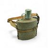 Image 1 : Vintage Military Metal Canteen with Cover and Leather Straps