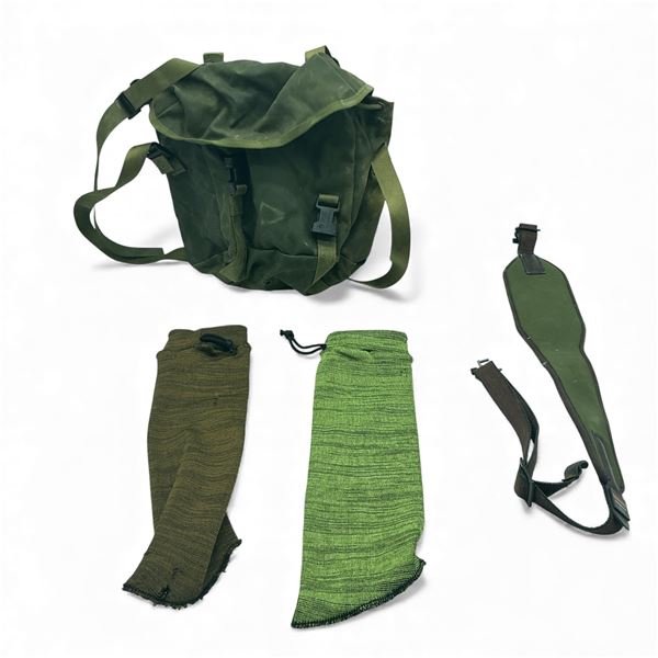 15" Small Gun Socks X 2 Qty, Sling and Military Surplus Gas Mask Bag