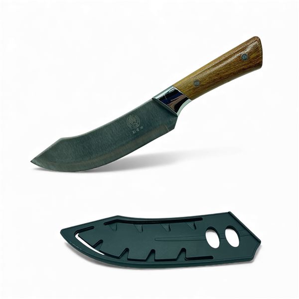 Xiao Tian Lai Fixed 6.5" Blade Kitchen Knife with Wooden Handle, New