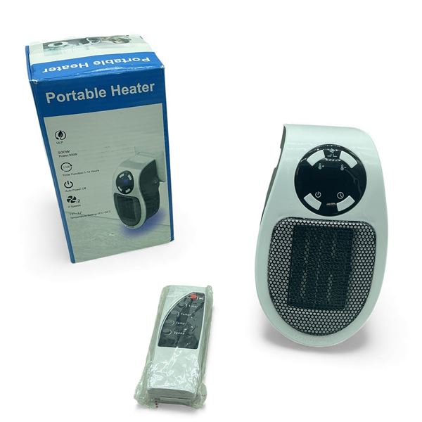 Plug-in Portable Heater, 500 Watt, LED Display with Auto Off