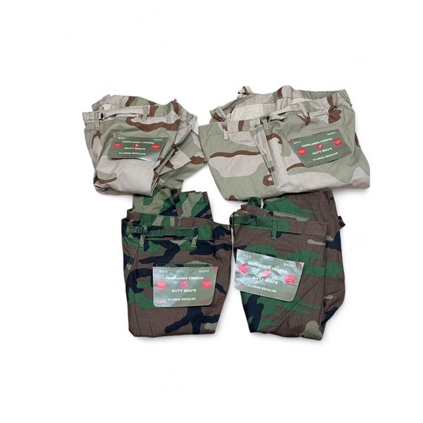 Parklands Canada Camo Duty BDU's, Size: Extra-Large Regular (39"-43" Waist) X 4 Qty, New