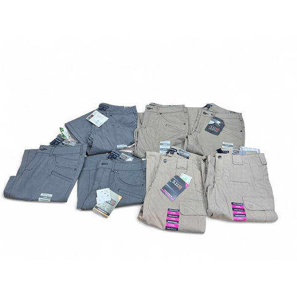 Assorted 5.11 Tactical Women's Pants, Sizes 8 and 10 Long X 7 Qty, New