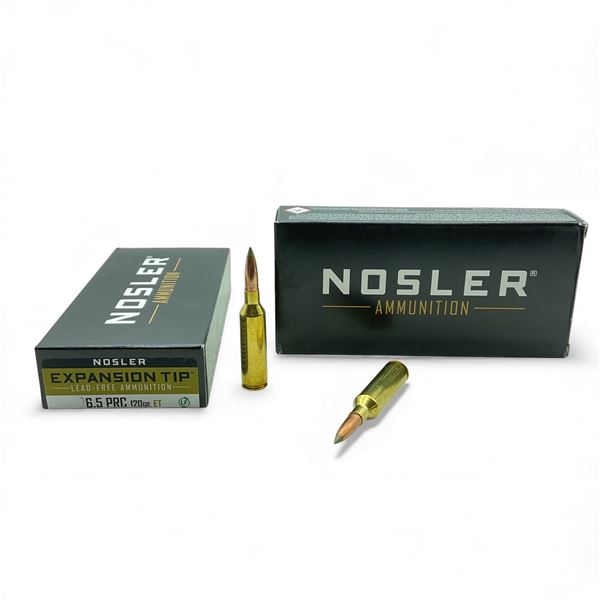 Nosler Expansion Tip 6.5 PRC, 120 Grain ET Lead-Free Ammunition, 40 Rounds