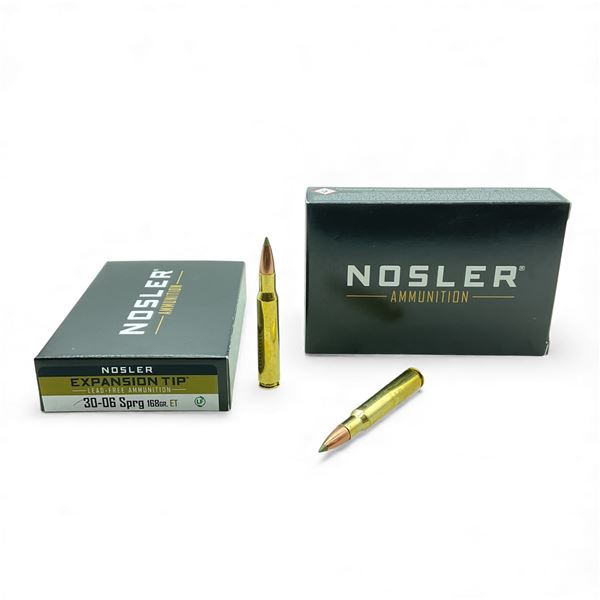 Nosler Expansion Tip 30-06 SPRG, 168 Grain ET Lead-Free Ammunition, 40 Rounds