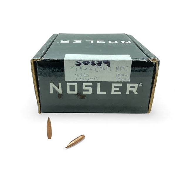 Nosler 6.5mm (.264), 140 Grain HPBT, Approximately 1000 Count