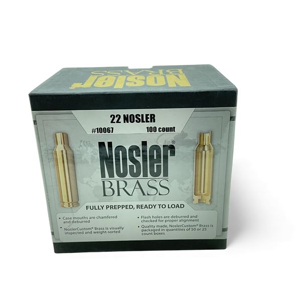 Nosler 22 Nosler Brass, 100 Qty