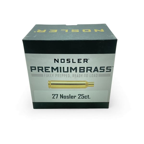 Nosler 27 Nosler Premium Brass, 25 Qty
