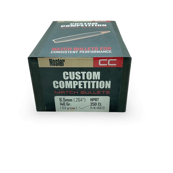 Nosler Custom Competition 6.5mm (.264"), 140 Grain HPBT Match Projectiles, 250 Qty