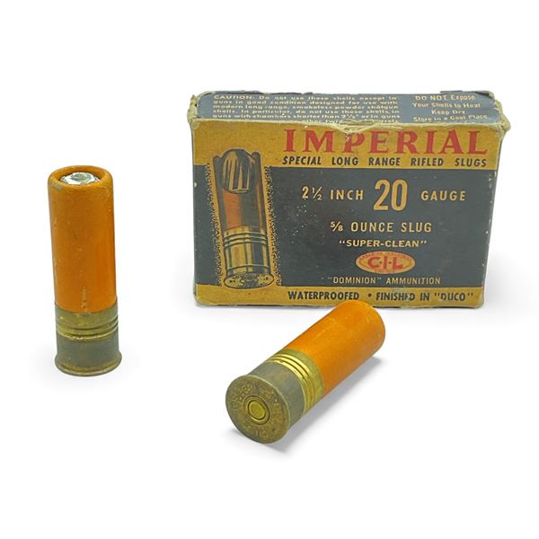 C.I.L Imperial 20 Ga, 2-1/2", 5/8 oz Slug Ammunition, 4 Rounds