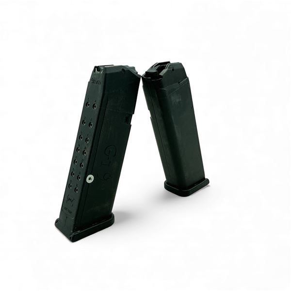 Glock G19 9mm Pinned Polymer Magazine and Glock 9mm Pinned Polymer Magazine