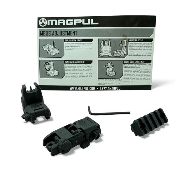Magpul MBus Flip-Up Front and Rear Sights, and M&P 2.25" Polymer Rail Section