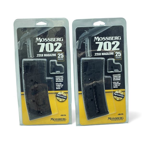 Mossberg 702 .22 LR, 25 Round Magazine with Loader Cap X 2 Qty