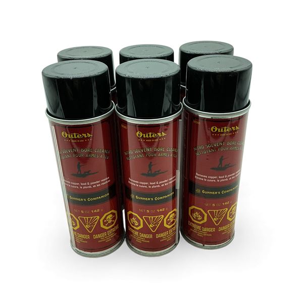 Outers Nitro Solvent Bore Cleaner, 5 oz Spray Can X 6 Qty