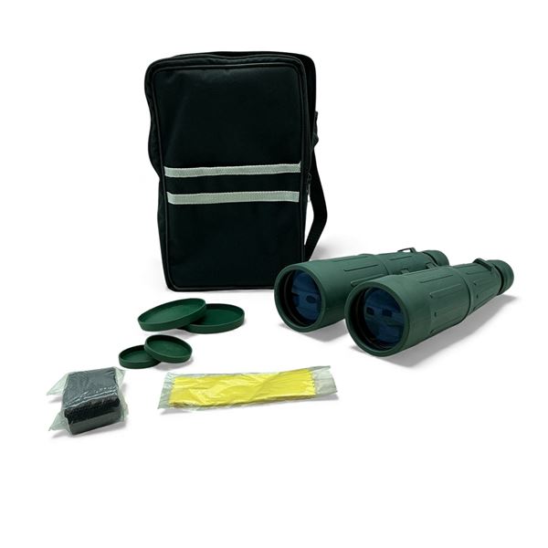 BSA 8x56mm Green Rubbered Armored Binoculars with Case