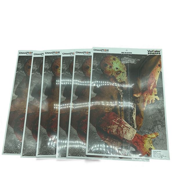 Champion Visicolor 18"x12" Targets Zombie Variety 6 Pack - Attack X 6 Qty