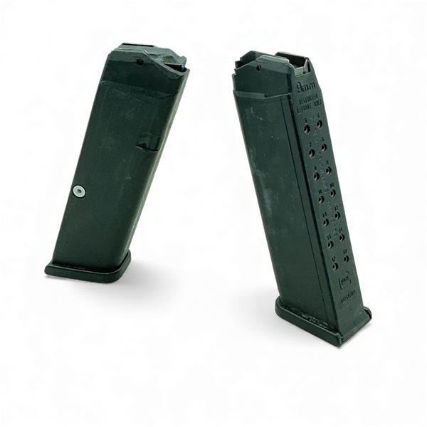 Glock 9mm, Polymer Magazine, Pinned X 2 Qty