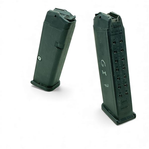 Glock G17 9mm Polymer Magazine, Pinned X 2 Qty