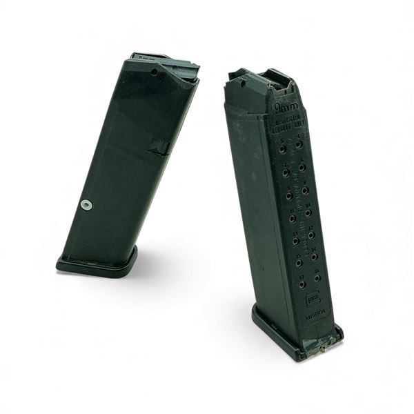 Glock 9mm Polymer Magazine, Pinned X 2 Qty