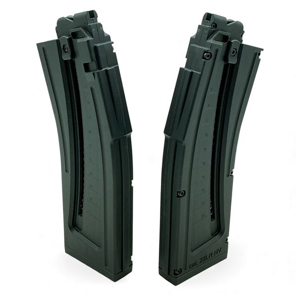 GSG 15 Schwarz .22 LR Polymer Magazine X 2 Qty