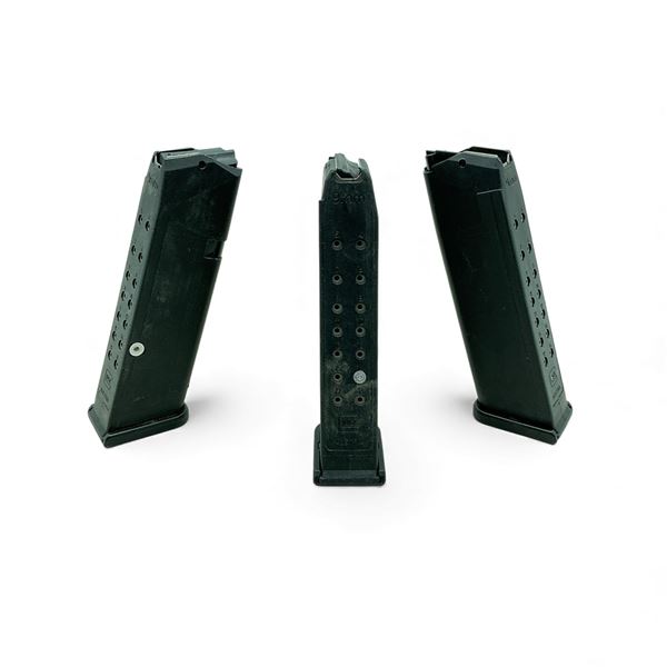 Glock 9mm Polymer Magazine, Pinned X 3 Qty