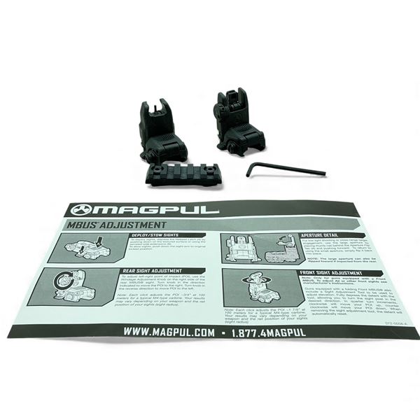 Magpul MBus Flip-Up Front and Rear Sights, and M&P 2.25" Polymer Rail Section