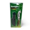 Image 1 : Remington Insignia Edition Fixed 3" Blade Knife with Gut Hook and Leather Sheath, New