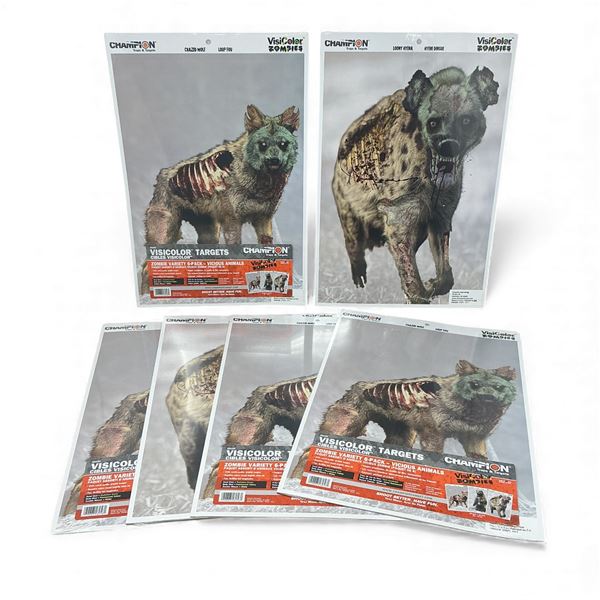 Champion Visicolor 18"x12" Targets Zombie Variety 6 Pack - Vicious Animal X 6 Qty