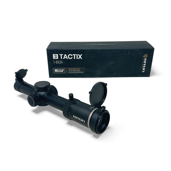 Riton 3 Tactix 1-8x24mm Scope, Illuminated OT Reticle, SFP, MOA