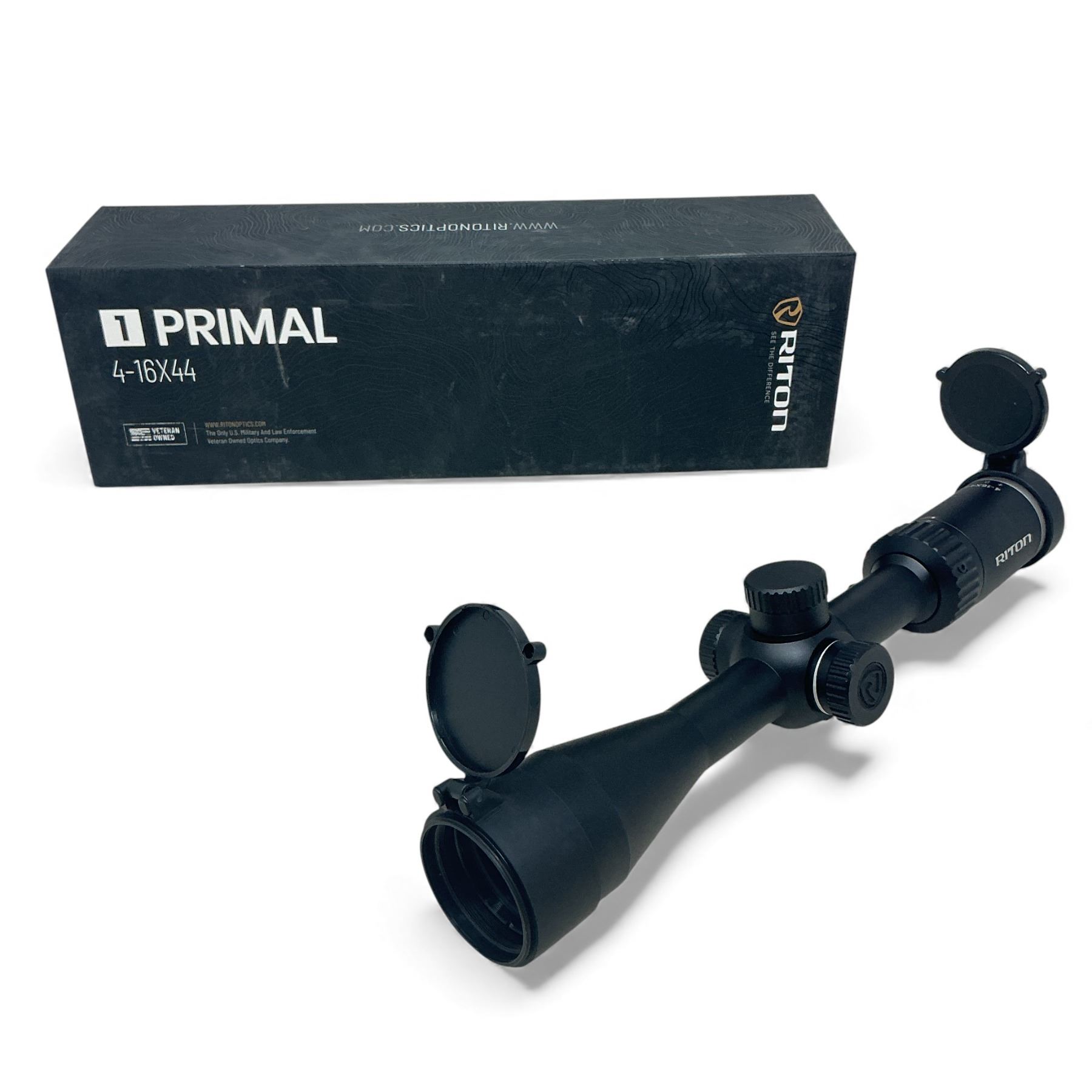 Rut Reticle Riton Scope Riton 1 Primal 4-16x44mm Scope, RUT Reticle SFP, MOA