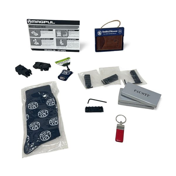 Magpul Flip-Up Sights, S&W Rail Sections and Assorted S&W and Fausti Branded Accessories