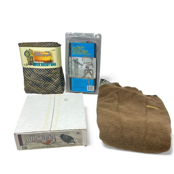 Assorted Hunting Gear and Decoy