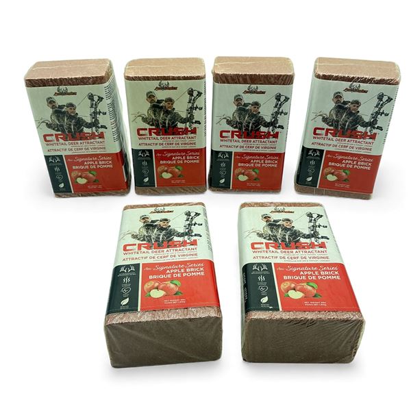 Ani-Logics Crush Whitetail Deer Attractant, 4lb Apple Brick X 6 Qty