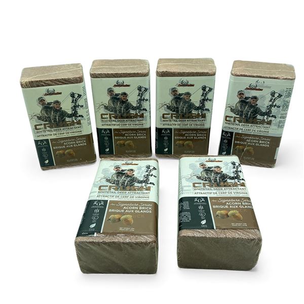 Ani-Logics Crush Whitetail Deer Attractant, 4lb Acorn Brick X 6 Qty