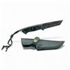 Image 1 : Fixed 3 1/2" Damascus Blade Knife with Leather Belt Sheath