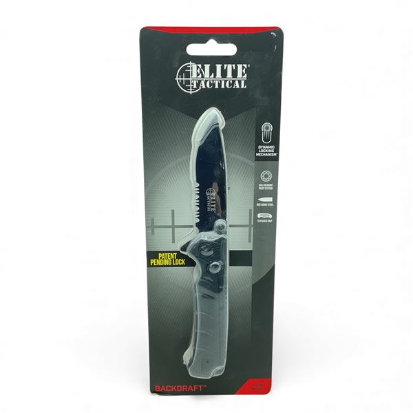Master Cutlery Elite Tactical Backdraft Folding 3.6" Blade Knife, New
