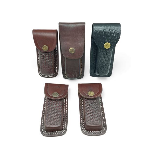 Leather Pocket Knife Sized Sheaths X 5