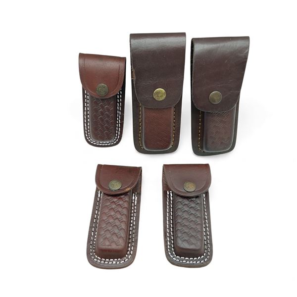 Leather Knife Belt Sheaths X 5