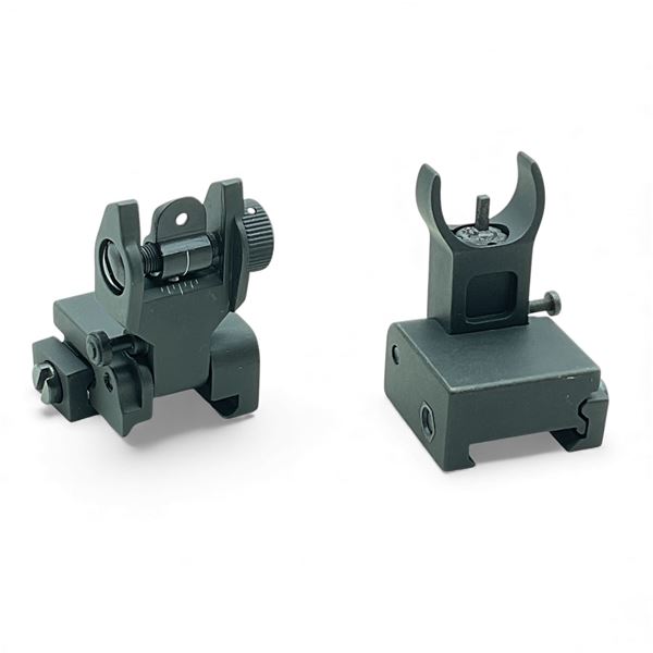 Picatinny Rail Mounted Flip Up Front and Rear Sights