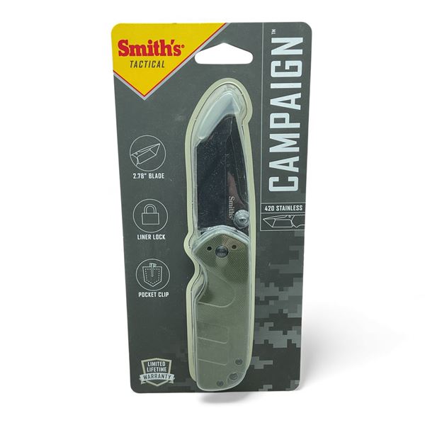 Smith's Tactical Campaign 2.78" Blade Folding Pocket Knife, New