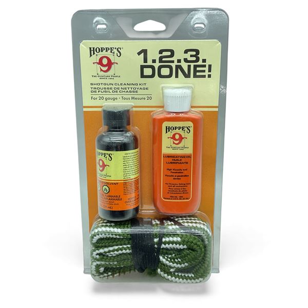Hoppe's 1.2.3. Done! Shotgun Cleaning Kit for 20 Ga, New