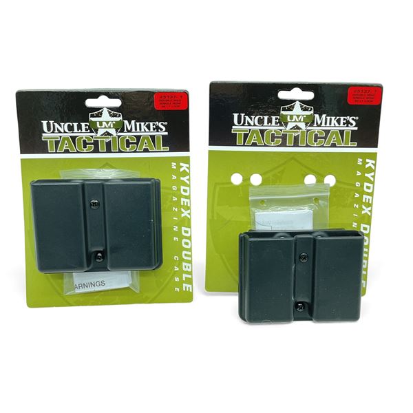 Uncle Mike's Tactical Double Magazine Single Row Belt Loop Holster X 2 Qty