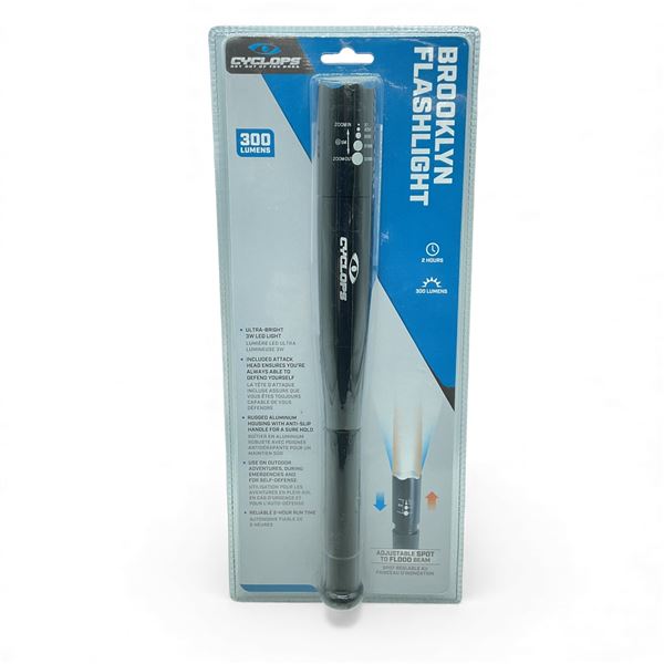 Cyclops Brooklyn Ultra Bright 300 Lumens Flashlight, New