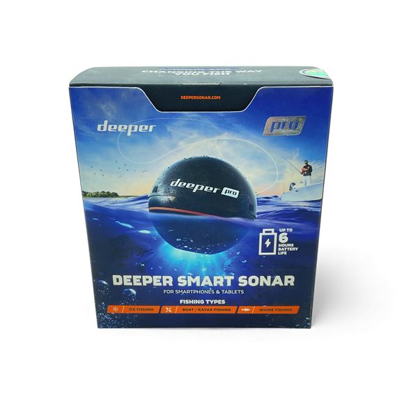 Deeper Smart Sonar for Smart Phones and Tablets.  Use During Ice Fishing, Boat/ Kayak Fishing, New