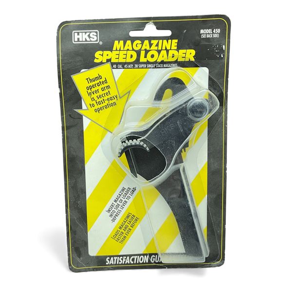 HKS Magazine Speed Loader, Model 450, for 40 Cal, 45 ACP, 38 Super Single Stack Magazines